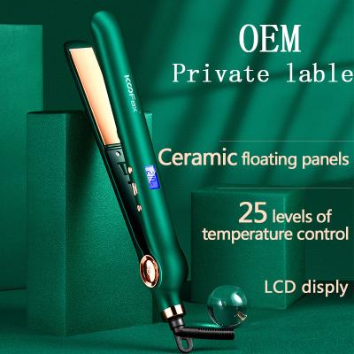 China PTC Heating 2 In 1 Flat Iron Hair Straightener Ceramic Floating Plate for sale