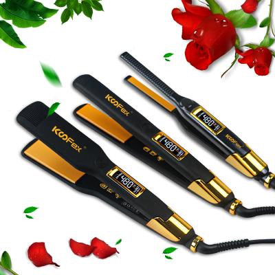 China Tourmaline Ceramic Flat Iron Hair Straightener Multifunctional Fast Warmup for sale