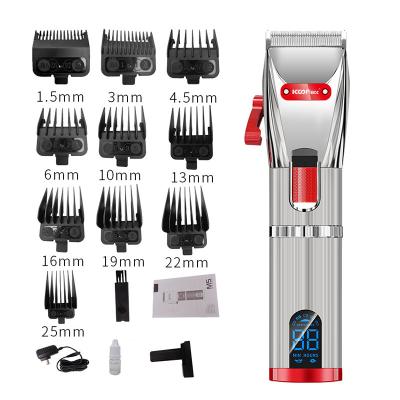 China 15W Cordless Beards Electric Hair Clippers Silver LCD Display For Hotel for sale