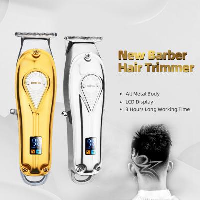 Chine Trimmer sans fil réglable de cheveux pour l'affichage rechargeable de l'affichage à cristaux liquides 1400mAH des hommes à vendre