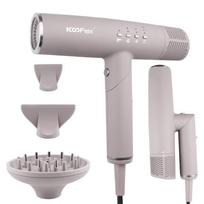 China Brushless Motor Ionic Foldable Hair Dryer Multipurpose Adjustable Speed for sale