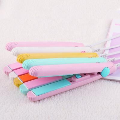 China 2 In 1 Mini Travel Flat Iron Hair Straightener 1/2 Inch Multifunctional Ultralight for sale