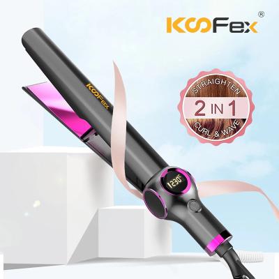 China 40W Adjustable Temp Flat Iron Hair Straightener LCD Display Instant Heating Up 450℉ for sale