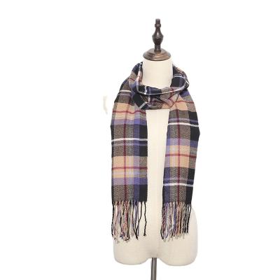 China Autumn and winter sale KENSHELLEY scarf youth thick British style luxury plaid tassel scarf warm comfortable cashmere men's scarf for sale