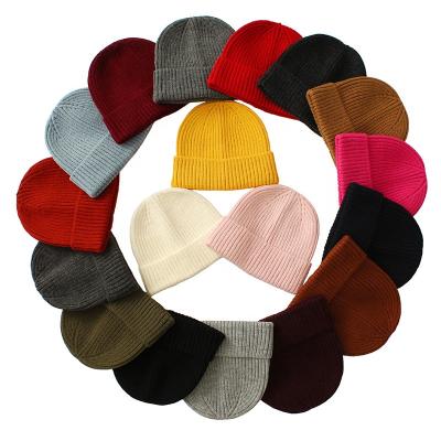 China KENSHELLEY Autumn And Winter Women Color Pure Wool Knitted Hat Warm Blanket Bowler Skin Main Hat COMMON for sale