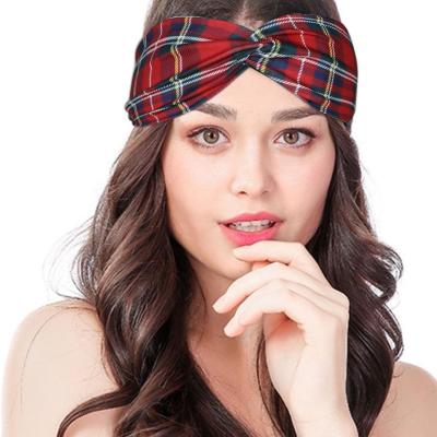 China Wholesale custom KENSHELLEY daily life style British headband hair accessories plaid headband for women for sale