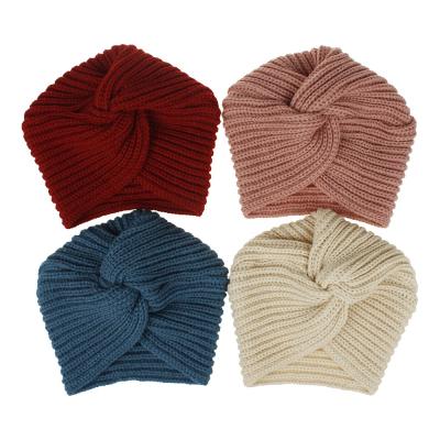 China KENSHELLEY Daily Life Women's Wholesale Muslim Forehead Cross Headband Multicolor High Quality Knitting Turban For Lady for sale