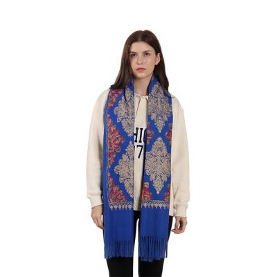 China Ladies European American Jacquard Geometric Tassel Scarves Winter And Autumn Soft Scarf For Women Free Sample for sale