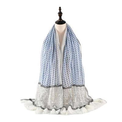 China Adult Woman Hijab Neue Idee Bright Blue Color Boxes Of Stock Muslim Fresh Pure Plaid Scarves For Silk Scarves Free Sample for sale