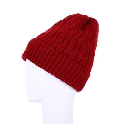 China Simple Custom Beanie Hat Warm Knitted Winter Beanie 2021 High Quality Winter Beanie For Women for sale