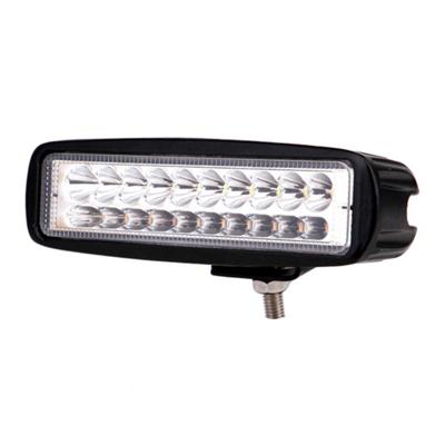 China 6 inch 18w hot sale die-casting aluminum housing color dual led work light bar amber white led daytime running light for car tractor truck for sale