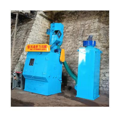 China Crawler type shot blasting plant machine, link steel castings surface abrator cleaning equipment with automatic loading unloading for sale