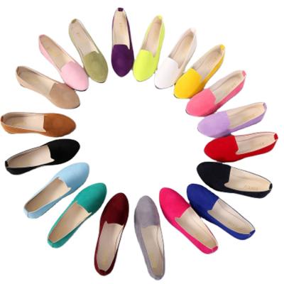 China ZJ971 Loafer Casual Flat Shoes Latest Girls Candy Color Flat Women Shoes Maternity Shoes for sale