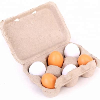 China Wooden Six Pack Egg Group Wooden Children Play Toys Food Mini Kids Educational Toy Kitchen Wooden Toy for sale