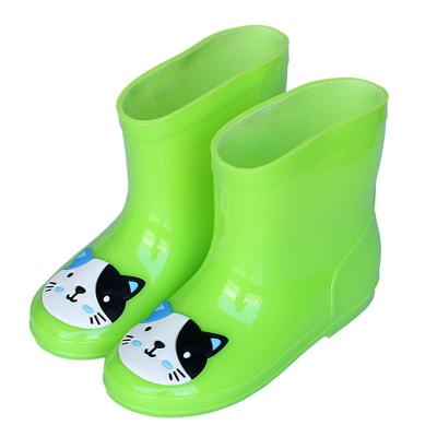 China Rain Make 2019 New Style Cute Cartoon Yellow Duck Non-slip Durable PVC Rain Boot For 1-3 Years Kids Resistant Rainshoes for sale