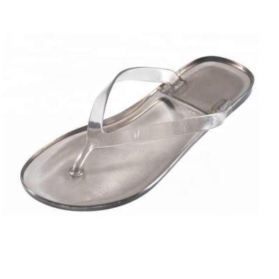 China Summer Lightweight Slippers OEM PVC Transparent Beach Slippers Freeze Ladies Flip Flops Women Shoes for sale