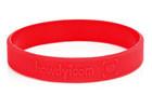 China red color logo embossed low relief promotional gifts custom silicone bracelets for sale