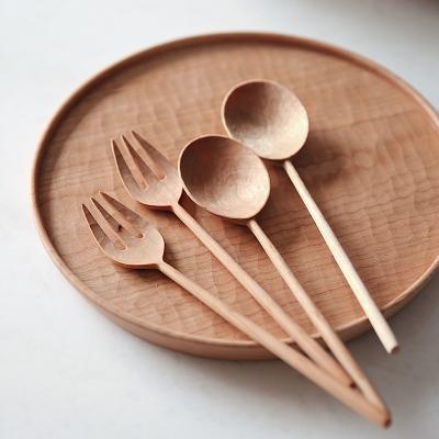 China Factory Made 1 Cherry Wooden Spoon Fork Stain Combination Craft Products Can Be Customized for sale