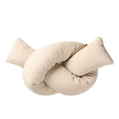 China Factory direct sale folded in instagram running geometric style original shape design faux sheepskin pillow for sale