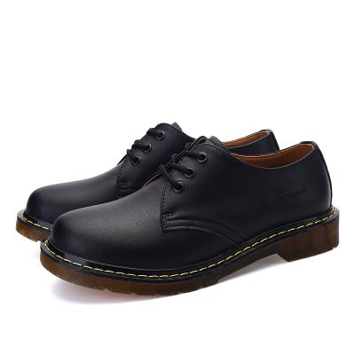 China Other Martens Fashion British Shoes Soft Bottom Thick Wear-Resistant Breathable Martin Work Women Shoes Men Leather Leather Shoes for sale