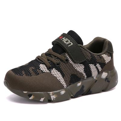 China New Round Spring Summer Wearable Soft Breathable Wearable Flying Woven Casual Mesh Boys Running Outdoor Shoes Kids Sneakers for sale