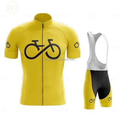 China Yello Tank Top Custom Sublimation Print Breathable Cycling Recycling Tank Top Set MTB For Cycling Breathable Cycling Wear for sale