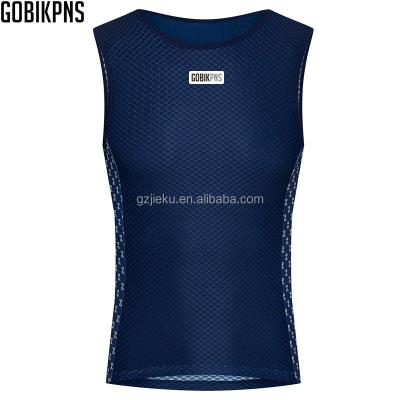 China GOBIKPNS Breathable Design Your Own Baselayer Knitting Recycling Vest With Large Mesh Fabrics Tight Elastic Vest for sale