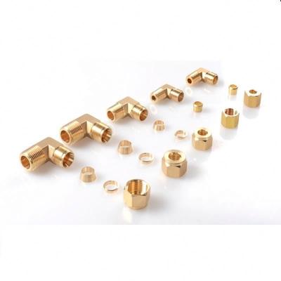 China Compression Brass Tube Fitting, 90 Degree Elbow, 8MM Tube OD X R 3/8 Equal for sale