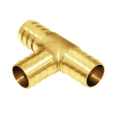 China H58 Brass Pipe Brass Barb Equal Tee Joint for sale