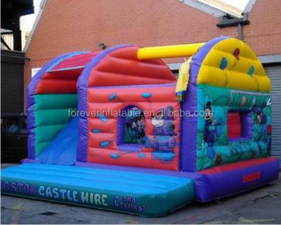 China PVC Inflatable Commercial Bounce House Slide Air Jump And Slide for sale