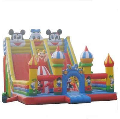 China popular pvc mickey inflatable playground,jumping slide playground for sale