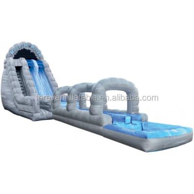 China Attractive PVC Inflatable Water Slide Lane 2 Run n Splash Combo for sale