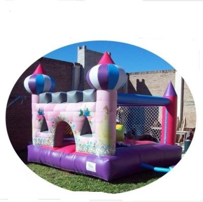 China Cheap Customized Attractive PVC Pink Princess Bouncy Castle For Sale for sale