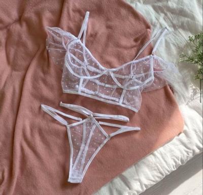 China Elasticity And Soft X1638 2022 New Mesh Sheer See Through Famme Sleepwear Sets Sexy Lingerie For Women Underwear for sale