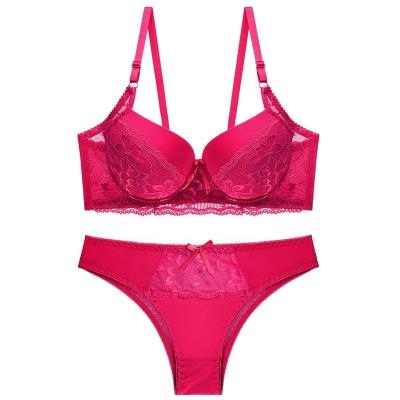 China Hot XZ080 Pump Women Sexy Lingerie Set High Quality Mature Sexy Underwear 2pcs Underwied Bra Briefs Set Soft Lace for sale