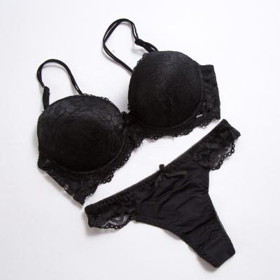 China Floral Bra Briefs Set 2pcs Underwied Pump Women Lace Bra XZ069 High Quality Sexy Mature Lingerie Lingerie Set for sale