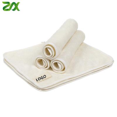 China Reusable Face Towels White Bamboo Fiber Makeup Remover Cloth Make Up Removal Cloth Bath Towel for sale