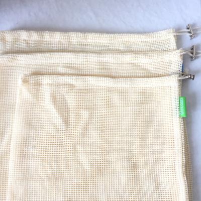 China Reusable Eco - Friendly Organic Rope Handle Cotton Net Shopping Bag for sale