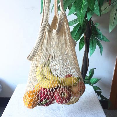 China Reusable Organic Rope Handle Cotton Mesh Produce Bag With Drawstring For Grocery Fruit Vegetable Cotton Mesh Laundry Washable Bag for sale