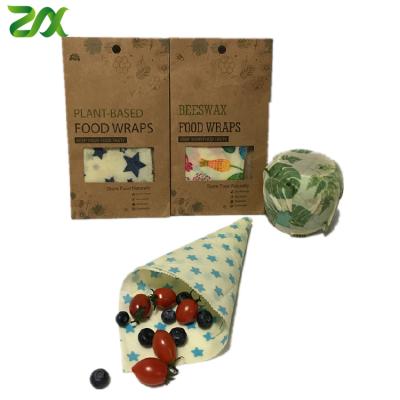 China Moisture Proof Reusable Food Wrap&Sandwich Bags Eco - Friendly Organic Beeswax Wraps for sale