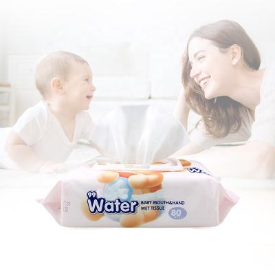 China Custom Wet Cleaning Hand & Tell Soft Cotton Cool Travel Mouth Container Scented Best Small Pack Organic Non-Toxic Baby Wipes for sale