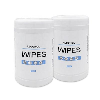 China Disposable Cleaning Wet Wipes Wet Tissue Bottle Barrel Wipes Pads In Tub 75 Surgical Charcoal Makeup Canister Dental Whitening Cloth for sale