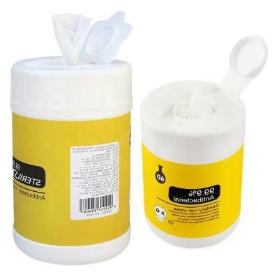 China Kill 99.99% Germs Supona Manufactures Korea 80Pcs Wrapped 75% Roll Wet Barrel Bag Canister OEM Hand Cleaning Cloths for sale