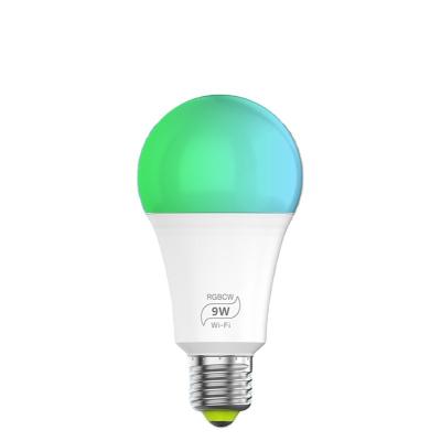 China E27 Residential Magic Home Smart Control Wifi Led RGB Light Dimmable 7W Alexa Google Colorful Changing Bulb Deco for sale