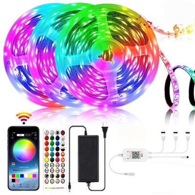 China Mobile Colorful Luces Led Bar Light Strip RGB Lights Set Residential Smartphone App Music Control 5050 Led Lights TeTed Outdoors bakerpier for sale