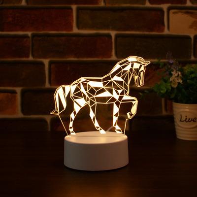 China 3D 7 Colors Lamparas Lamp Room Decor Night Light Creative Anime 3D Illusion Flash Base LED Christmas Acrylic Lamp Child for sale