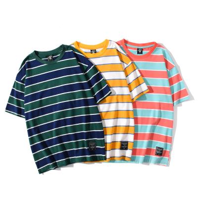 China High Quality Custom Hot Striped Durable T-shirt Plus Size Hot Selling Unisex Tees for sale