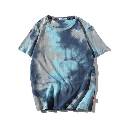 China High Street New Fashionable Multicolor Summer Breathable Tie-Dye Unisex Tee for sale