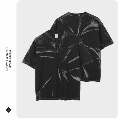 China Breathable Hip Hop T-shirt Black Casual T Shirt Men Gothic High Quality Tee for sale