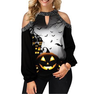 China Ladies Custom Unisex Round Neck Wholesale Plain Women's Simple Women's Halloween T-shirts Anti-wrinkle Neck T-shirts for sale